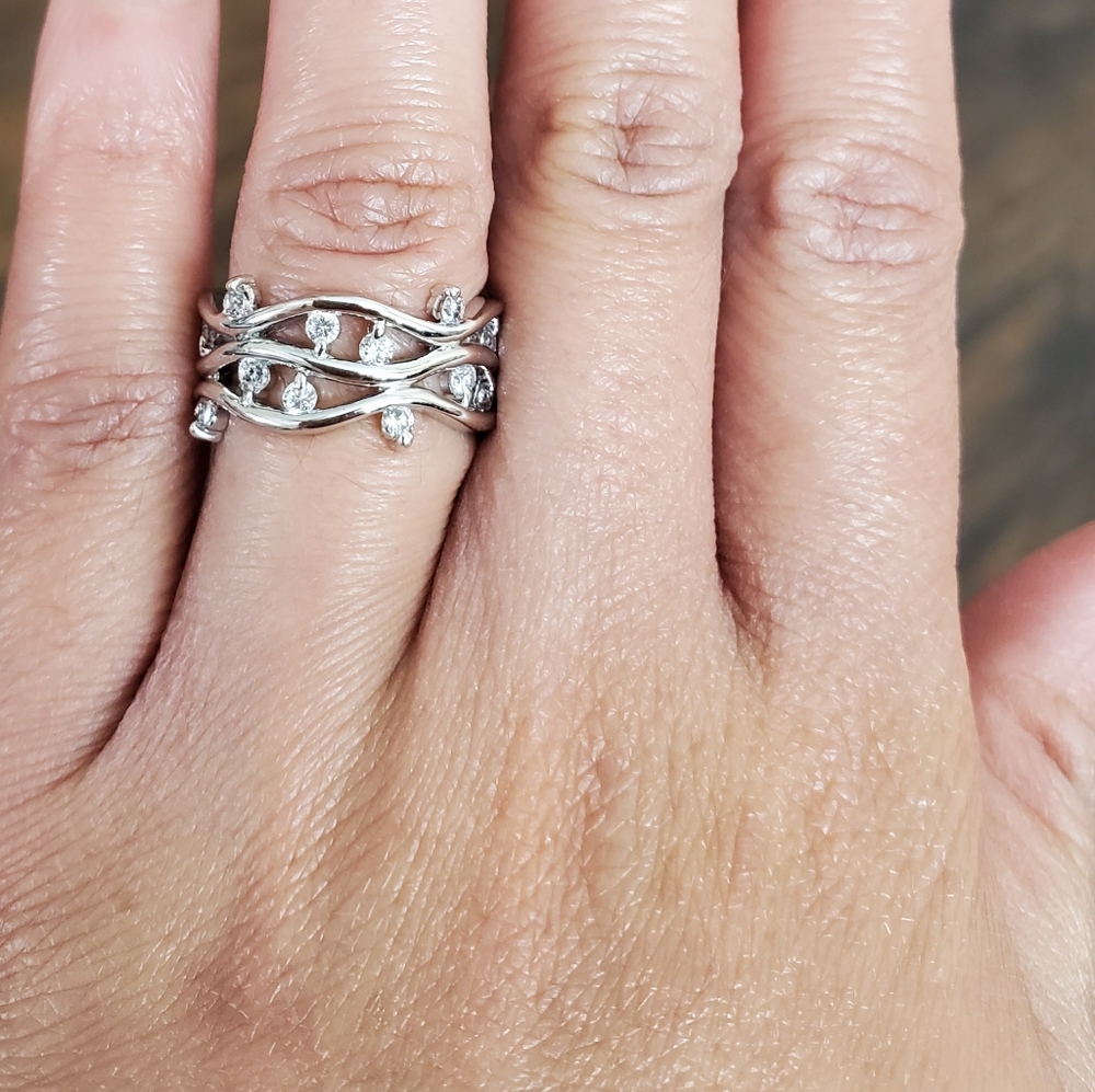 1.3ct CZ Vine Eternity Band